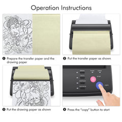 Tatelf stencil machine back panel reveals simple controls for easy setup.