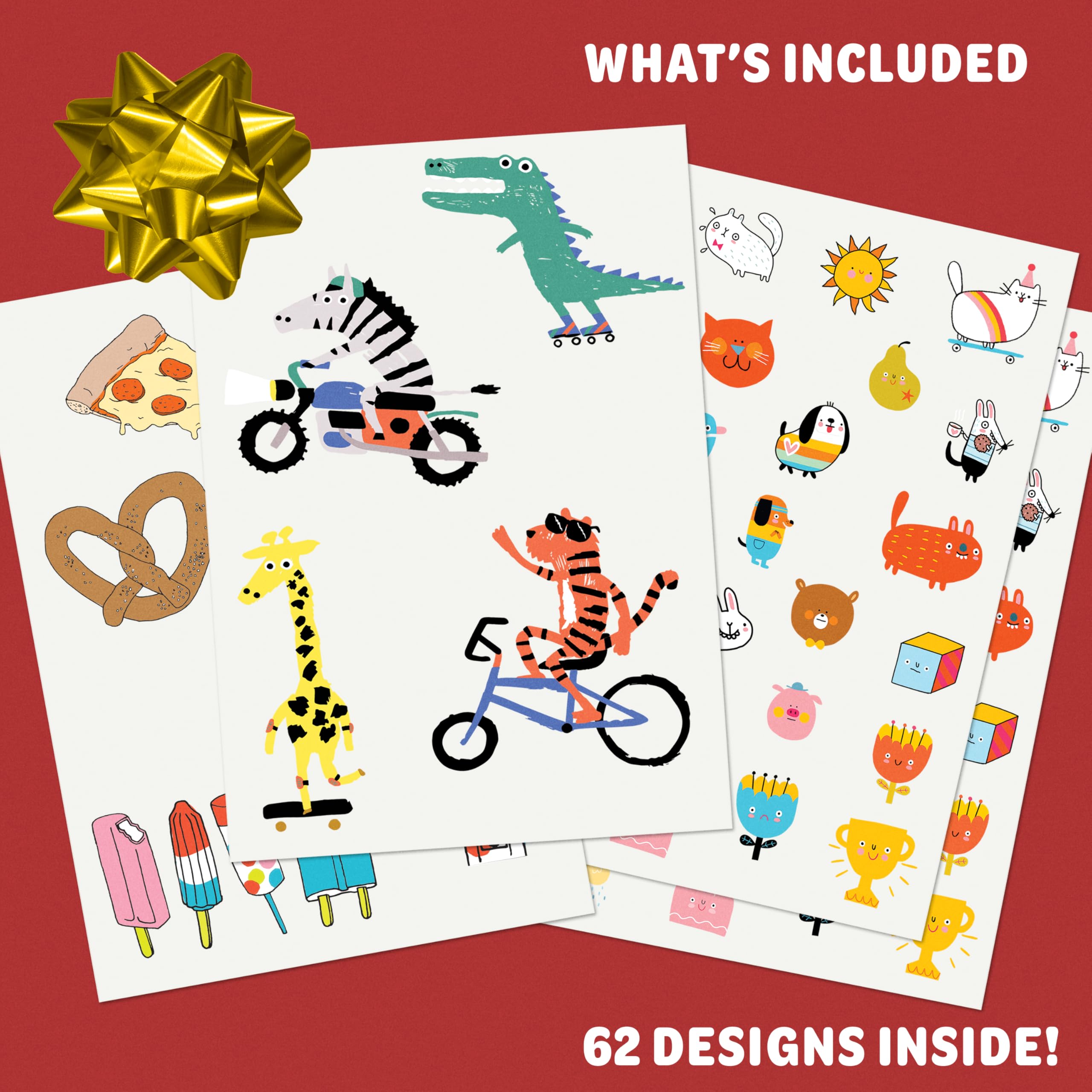 Tattly Kids mouse munching a cookie tattoo for snack-themed party fun