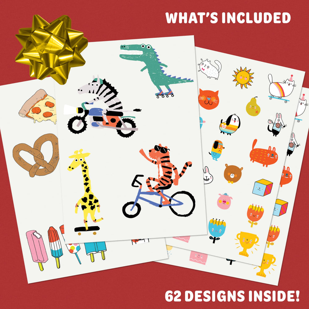 Tattly Kids mouse munching a cookie tattoo for snack-themed party fun