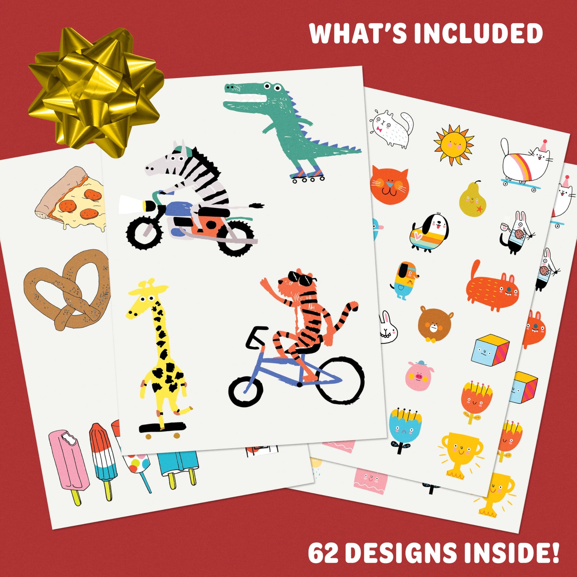 Tattly Kids mouse munching a cookie tattoo for snack-themed party fun
