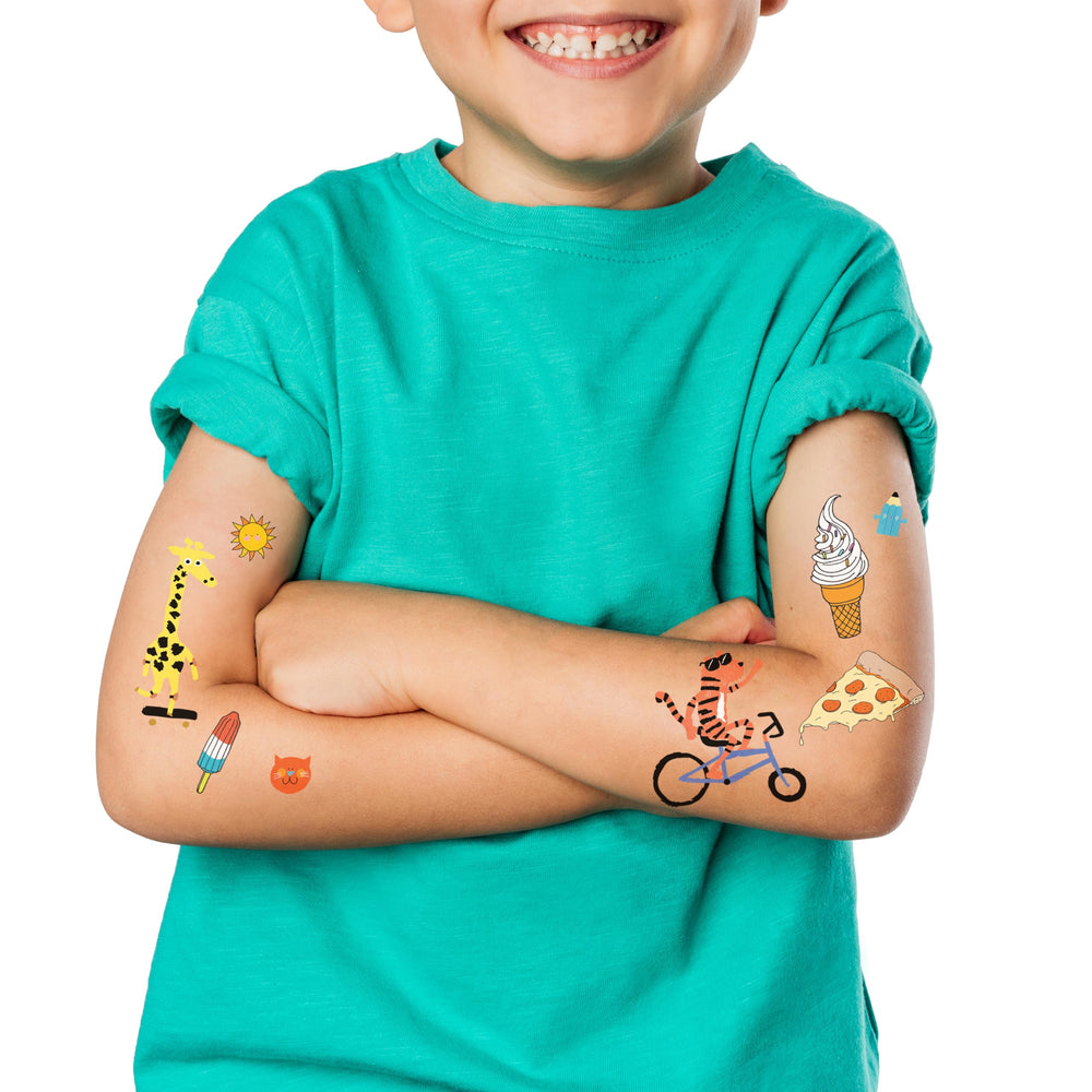Tattly Kids rollerskating croc tattoo for playful everyday adventures