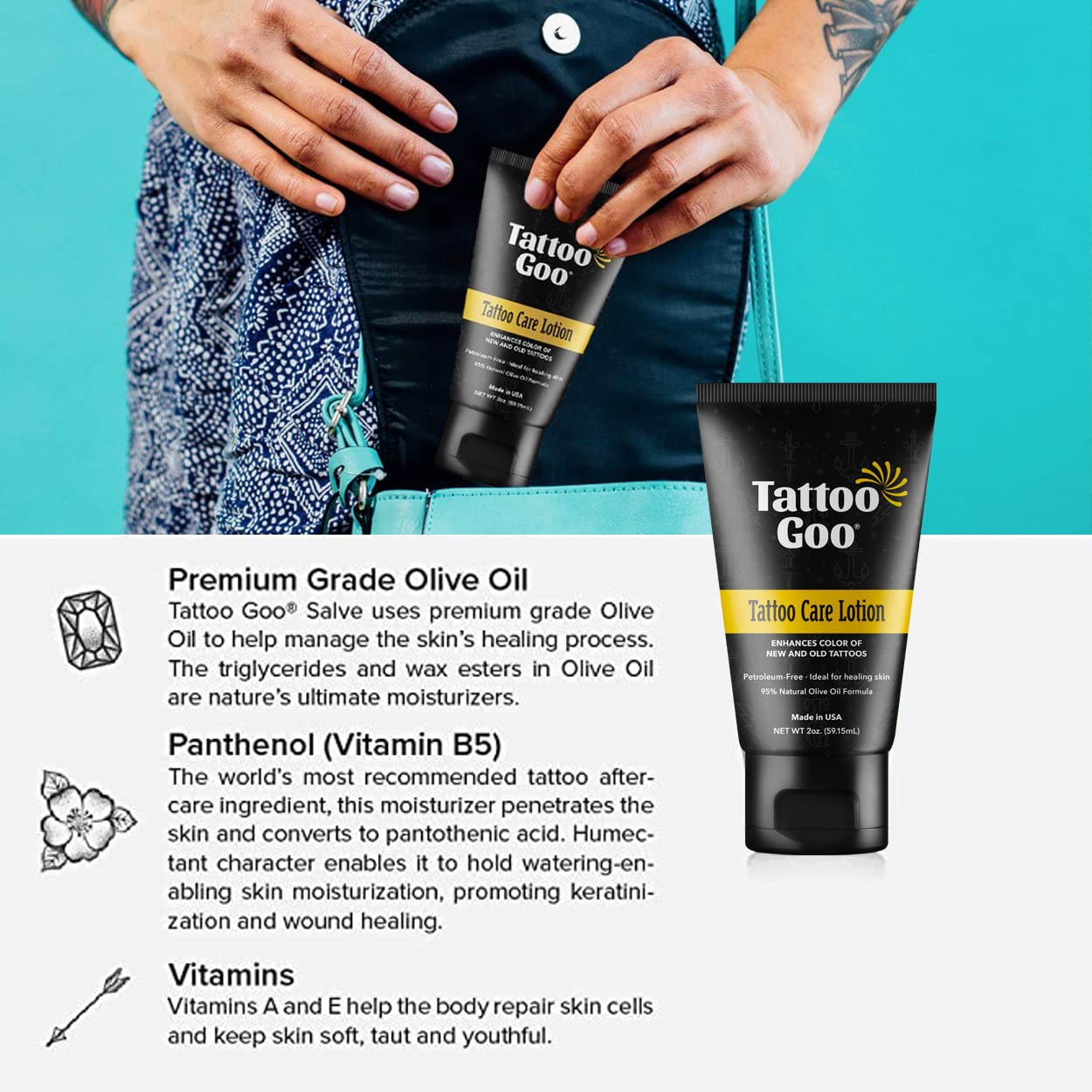 Tattoo Goo antimicrobial soap lather shows thorough cleansing without leaving residue