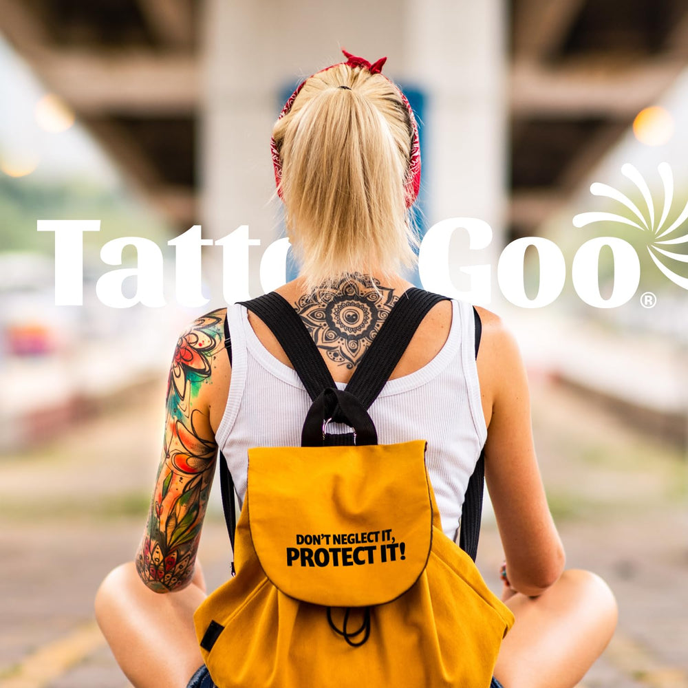 Older tattoo recovery with Tattoo Goo to boost vibrancy and definition