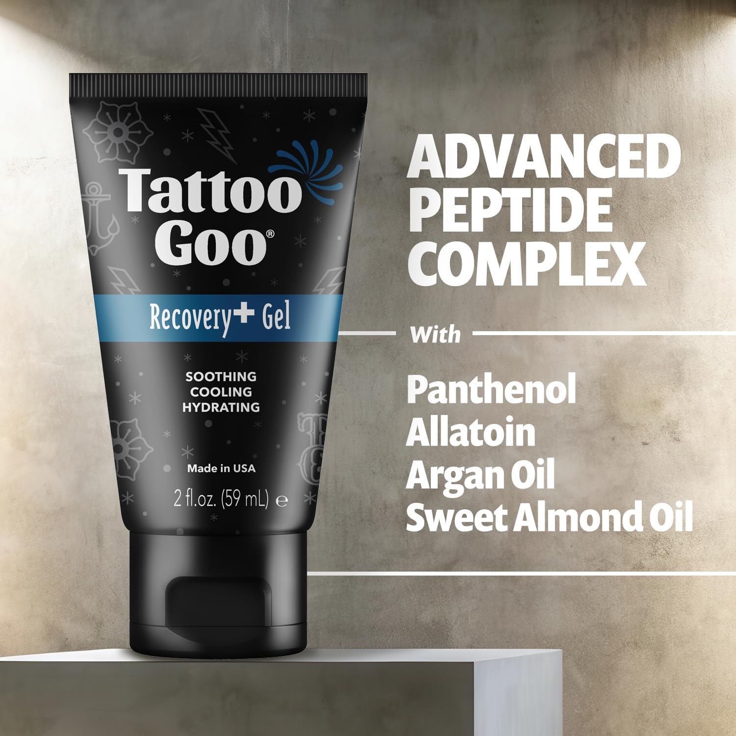 Gel with panthenol and allantoin for deep hydration and barrier support