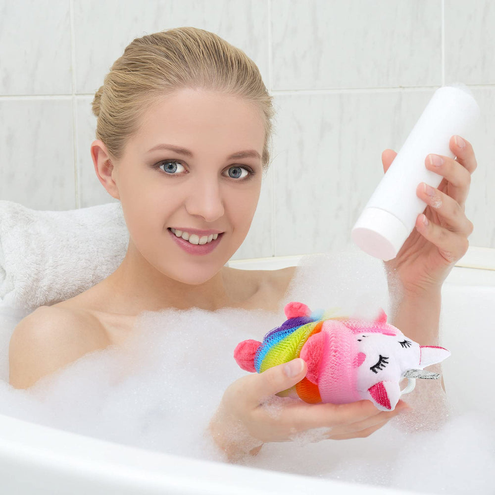 Tatuo animal bath loofah lather foam: creates rich foam with shower gel