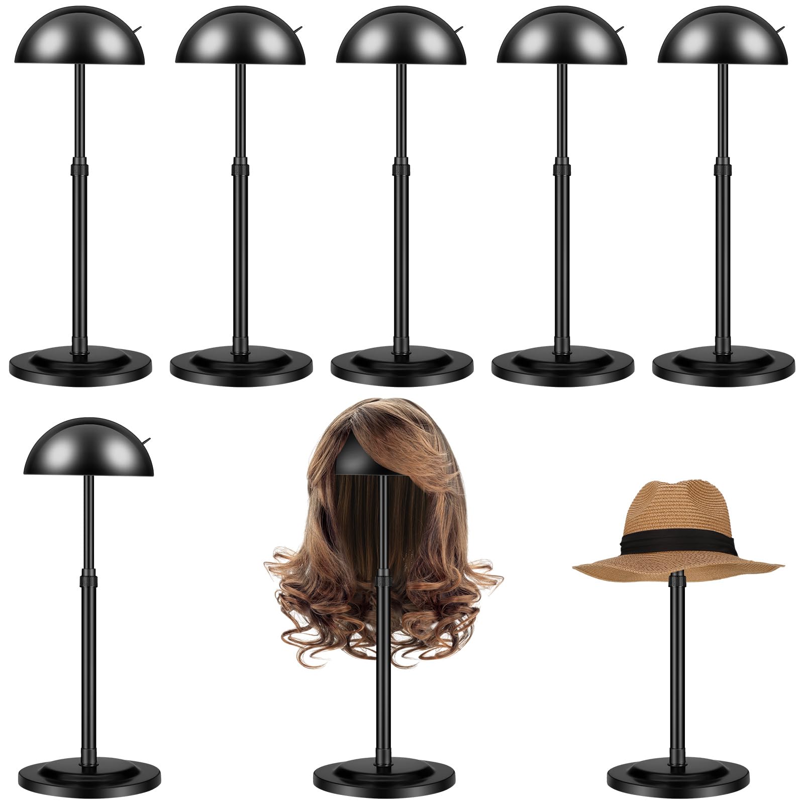 Tatuo wig stand 8-pack keeps wigs neatly organized for quick styling and space-saving storage