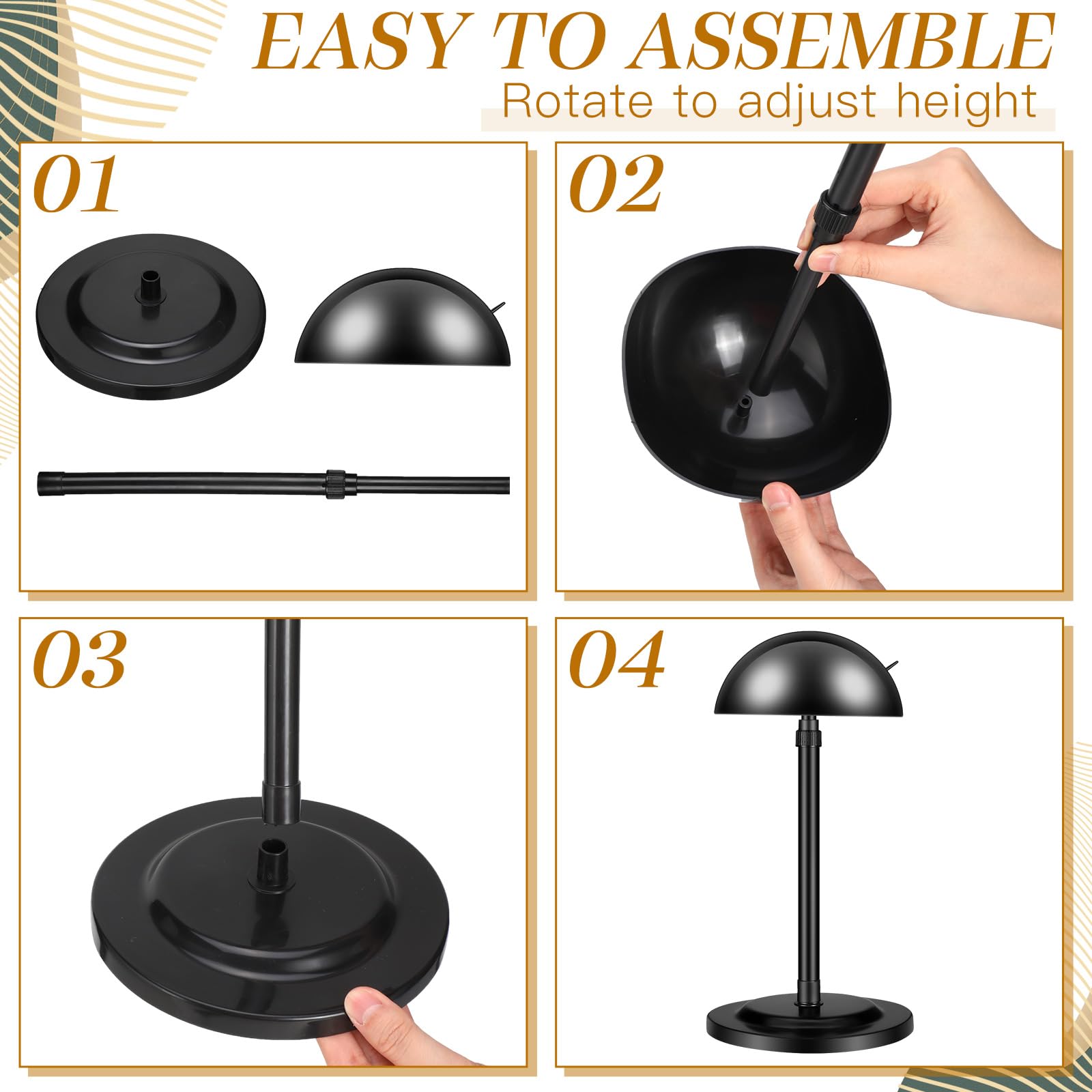 Tatuo wig-stand-non-slip-dome prevents slips and preserves wig shape during styling