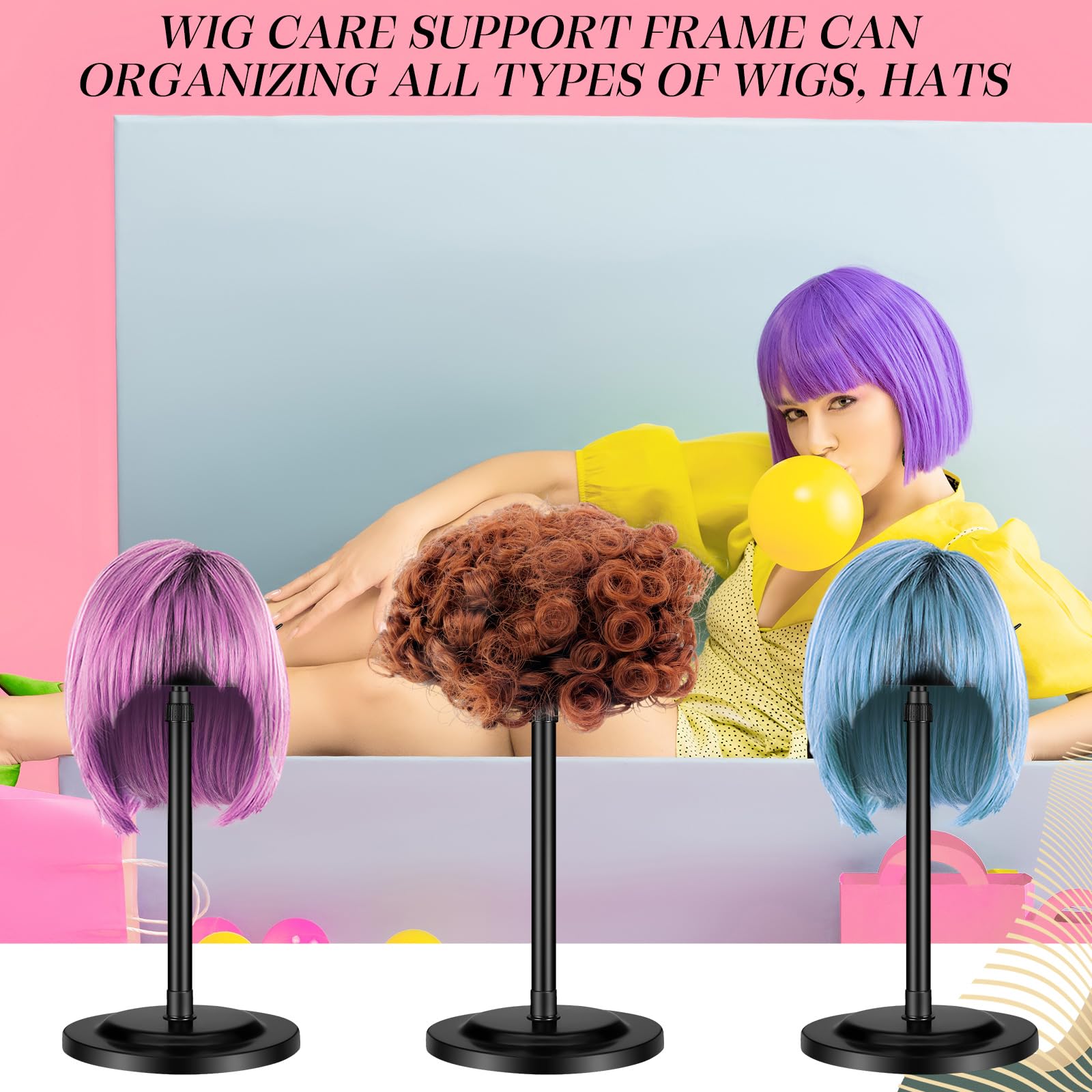 Tatuo wig-stand-travel-storage is ideal for on-the-go styling and display