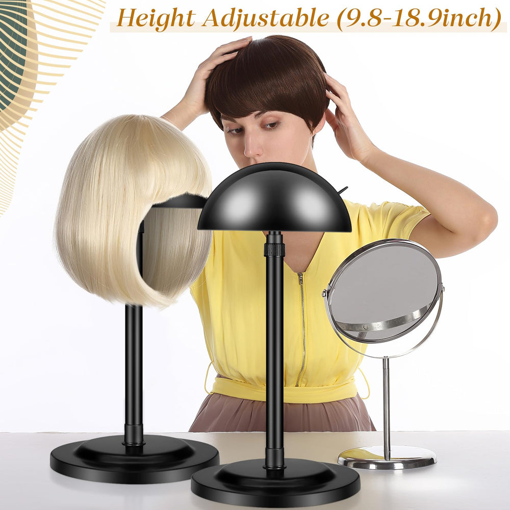 Tatuo wig-stand-wide-base offers stable support and reduced tipping