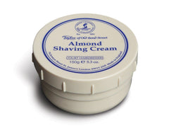 Taylor of Old Bond Street Almond shaving cream bowl provides rich lather for a smooth shave