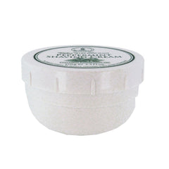 Taylor of Old Bond Street Peppermint Shave Cream on brush creates creamy lather for a smooth shave.