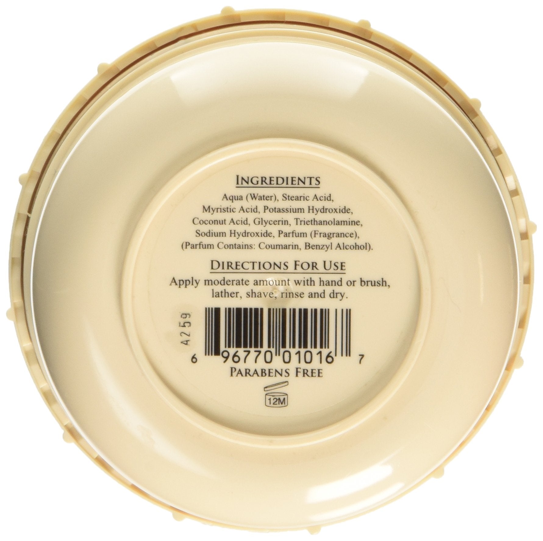 Taylor of Old Bond Street coconut shaving cream bowl scoop highlighting creamy texture for effortless lather