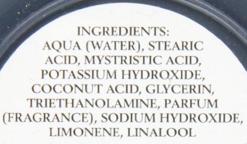 Taylor of Old Bond Street Eton College jar back view showing compact lather benefits