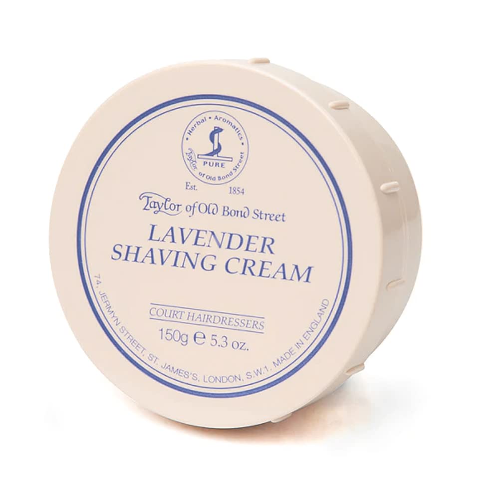 Taylor of Old Bond Street Lavender Shaving Cream Bowl ready for a calming shave