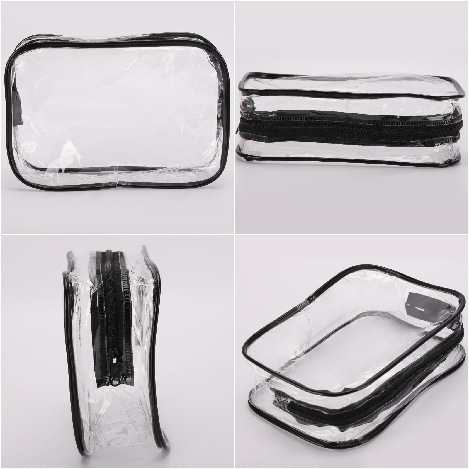 Tbestmax clear cosmetic bags sized 7.5x4.8x2.3 inches for compact travel