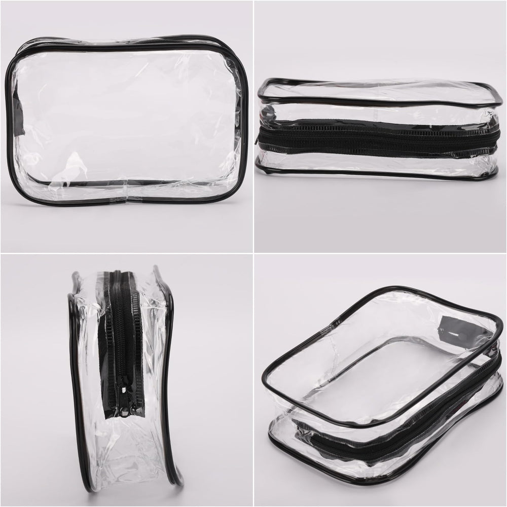 Tbestmax clear cosmetic bags sized 7.5x4.8x2.3 inches for compact travel
