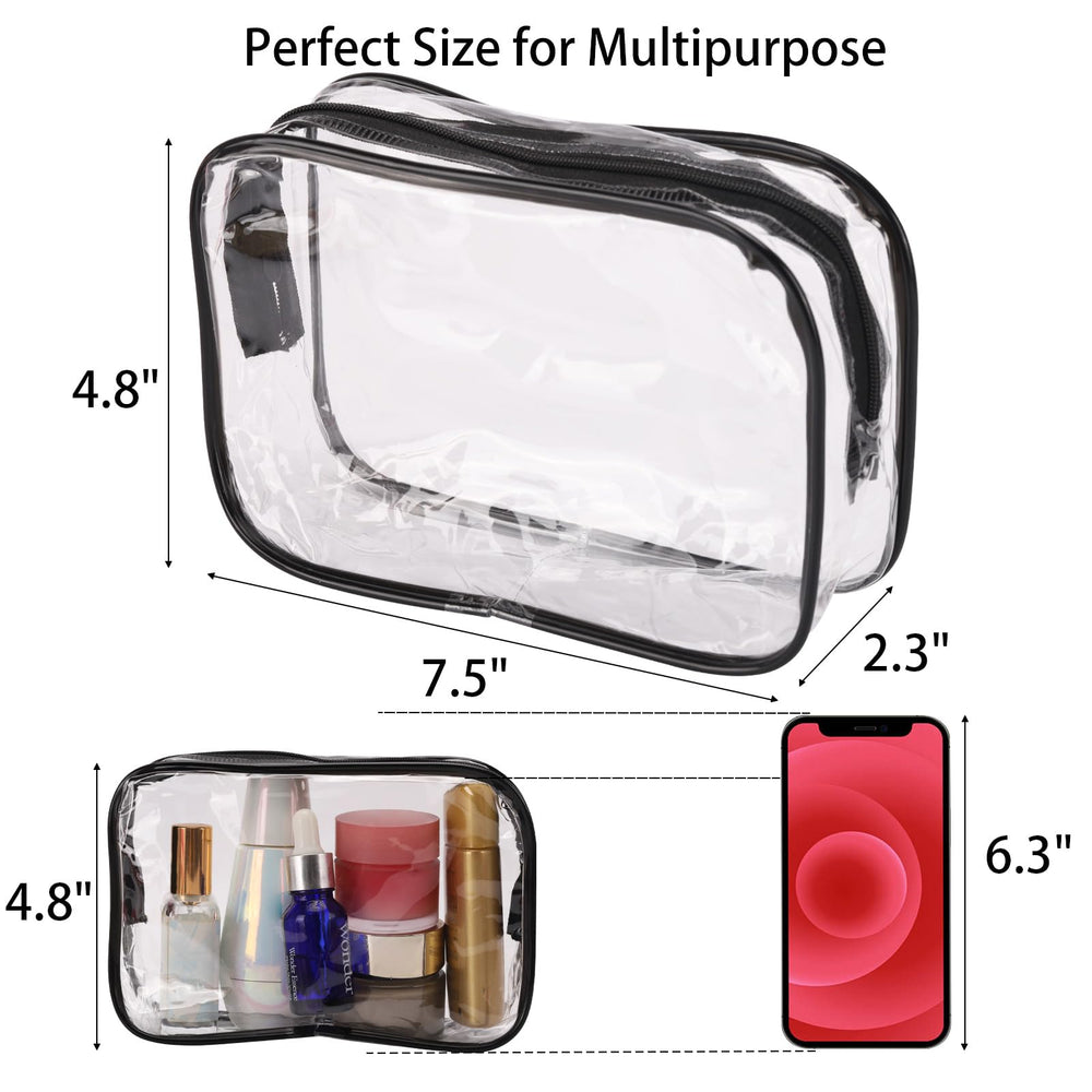 Tbestmax clear cosmetic bags made of PVC for visibility and light protection