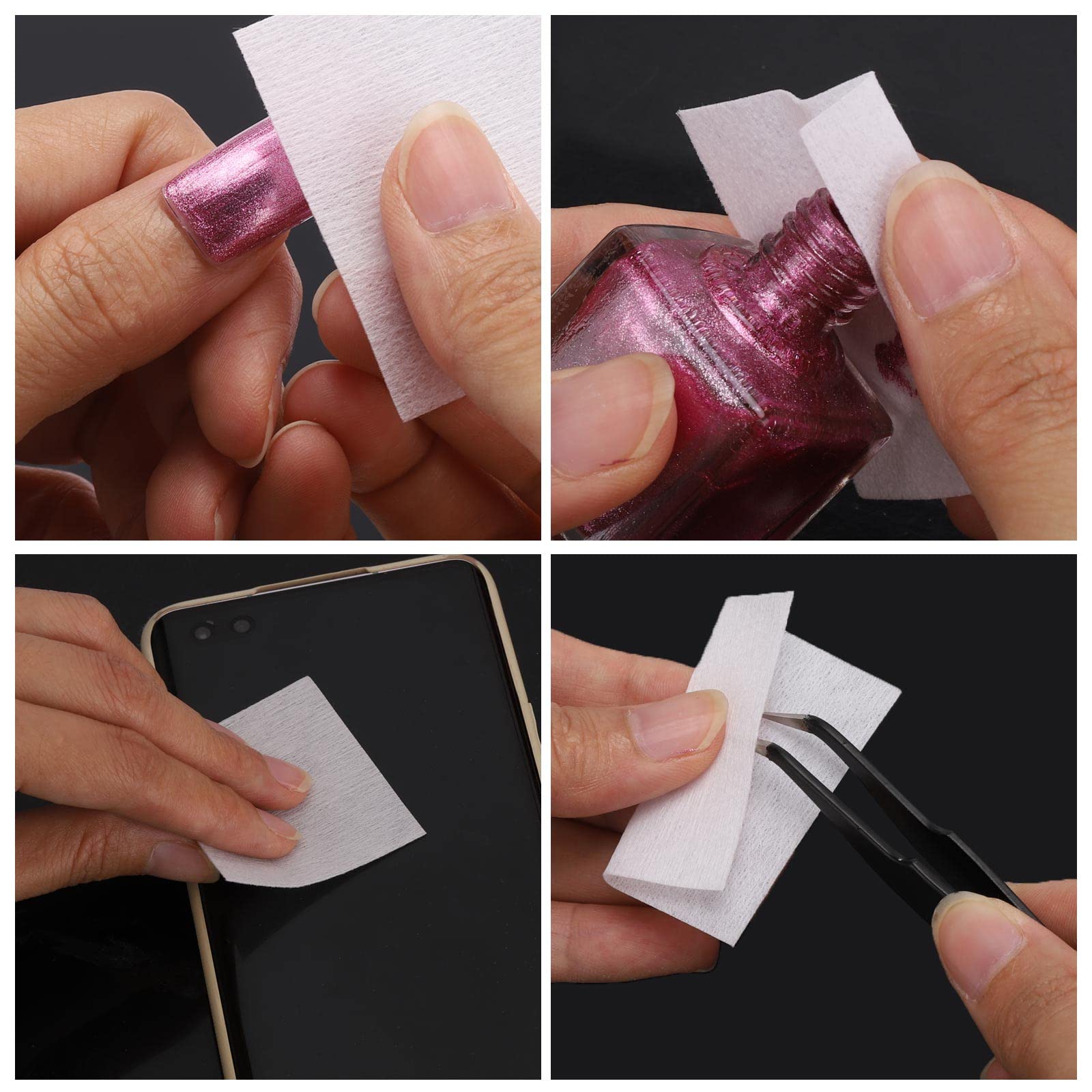 Tbestmax lint-free nail wipes portable 8-pack for on-the-go beauty routines.
