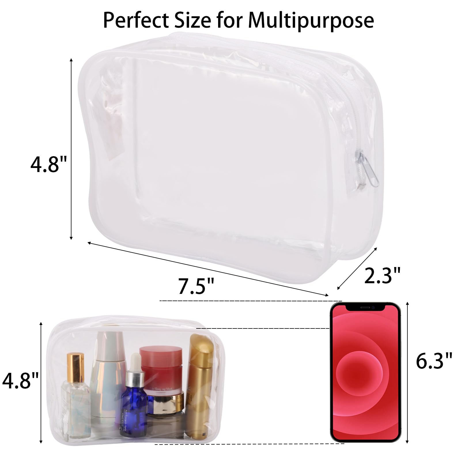 Tbestmax travel toiletry bags inside a suitcase to keep items organized.
