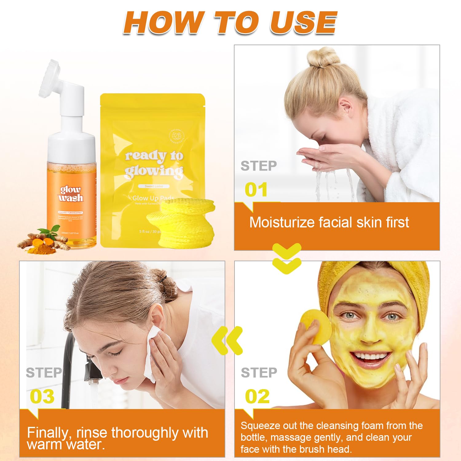 Tbexem Turmeric Face Wash foam lather captures rich texture and gentle cleansing.