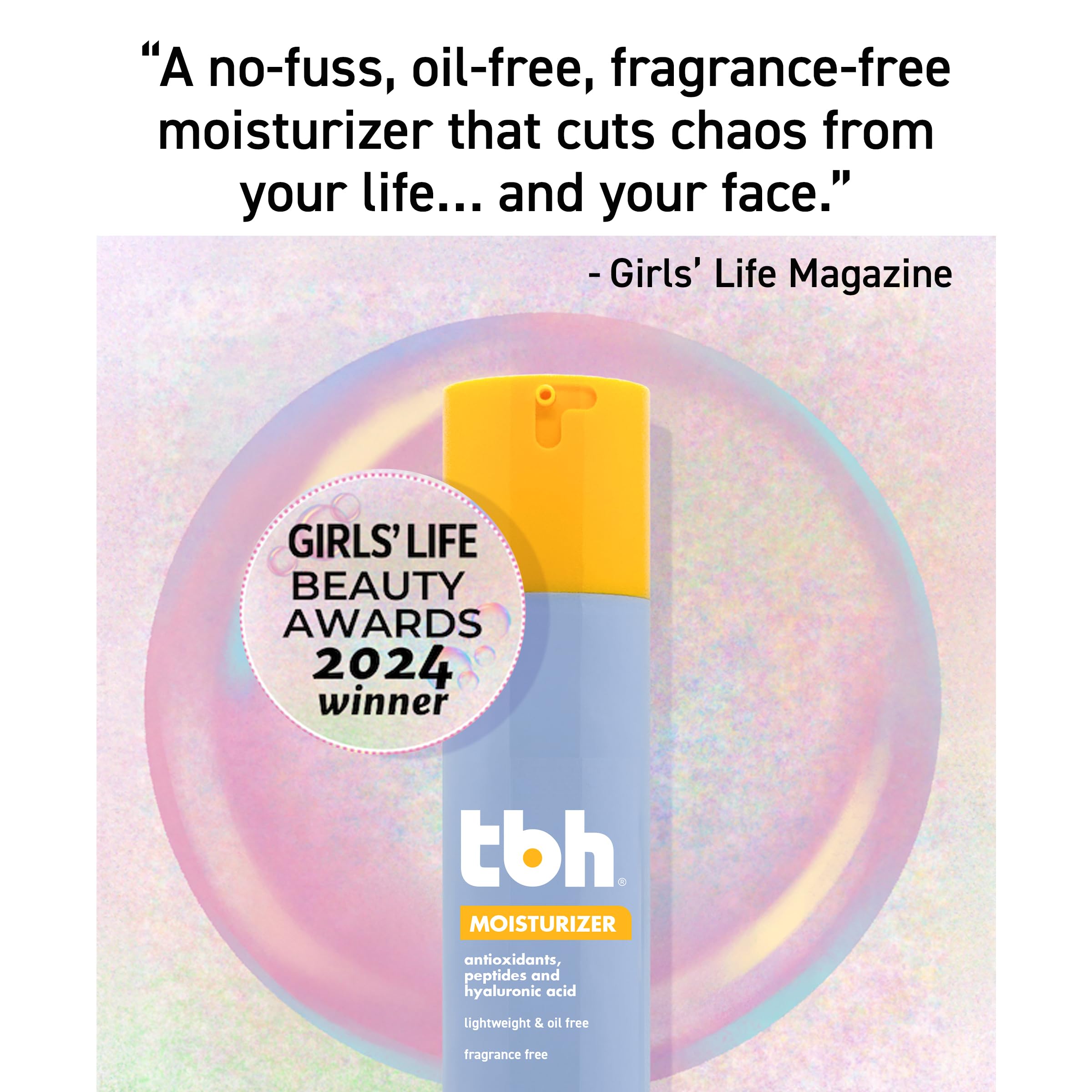 TBH Kids packaging emphasizes sulfate-free and paraben-free formula safety.
