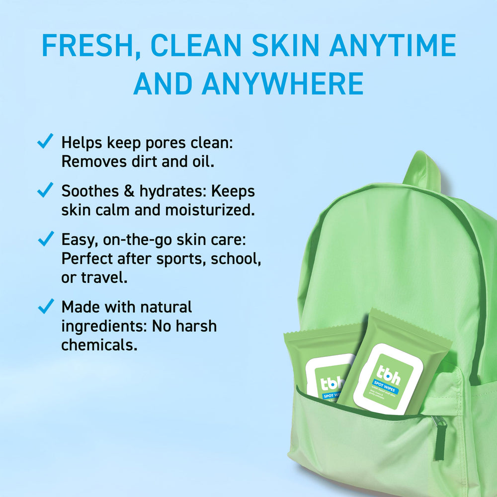 TBH Kids Spot Face Wipes closeup showing ultra-soft cloth texture