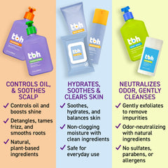 TBH Kids Body Wash pump bottle, soft lather for gentle skin cleansing.