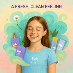 TBH Kids Face Wash foaming pump, refreshing cleanse for clear-looking skin.