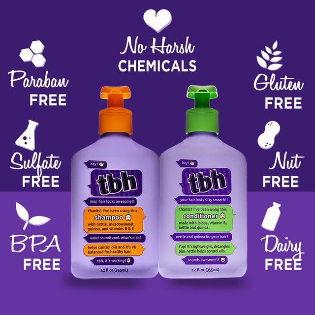 TBH product label shot showcasing clean ingredients and sulfate-free formula