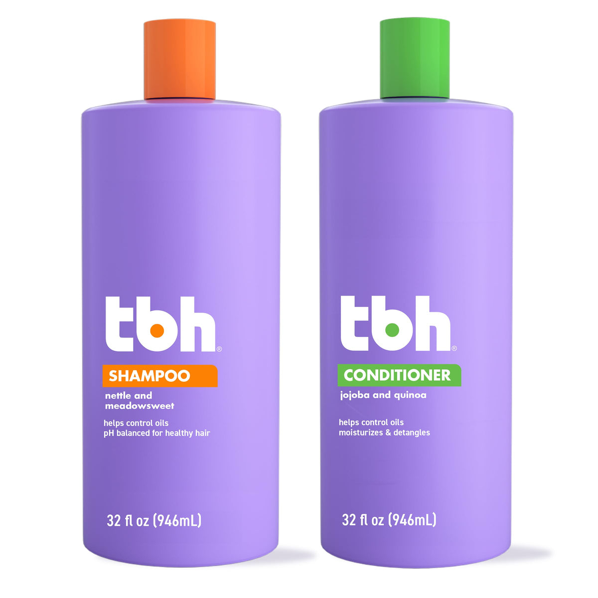 TBH Kids & Teens shampoo bottle closeup for gentle tween cleansing and fresh scent