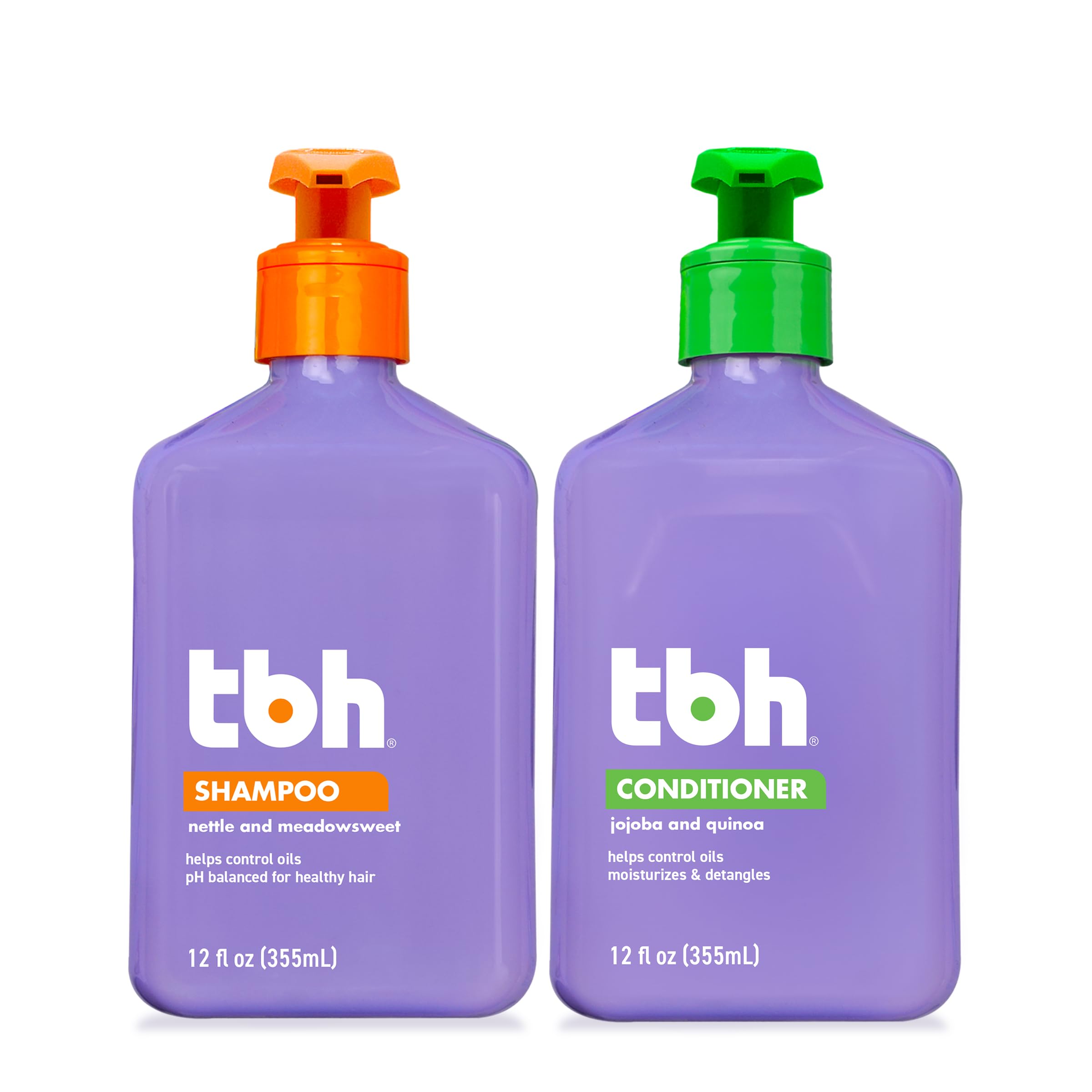 TBH Kids & Teen Shampoo bottle closeup shows gentle cleansing for young hair