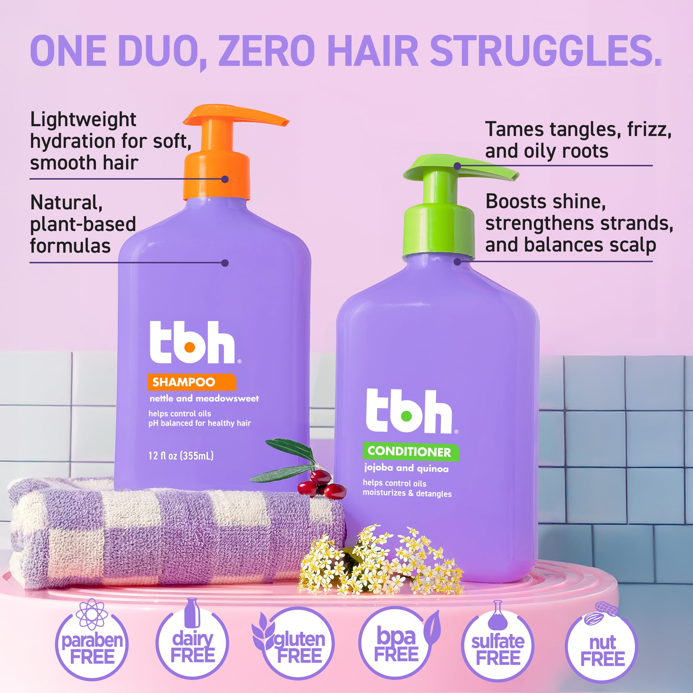 TBH shampoo lather closeup highlighting creamy texture and beachy fragrance