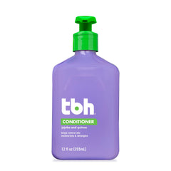 TBH teen-kids conditioner bottle shows lightweight hydration for all hair types and detangling