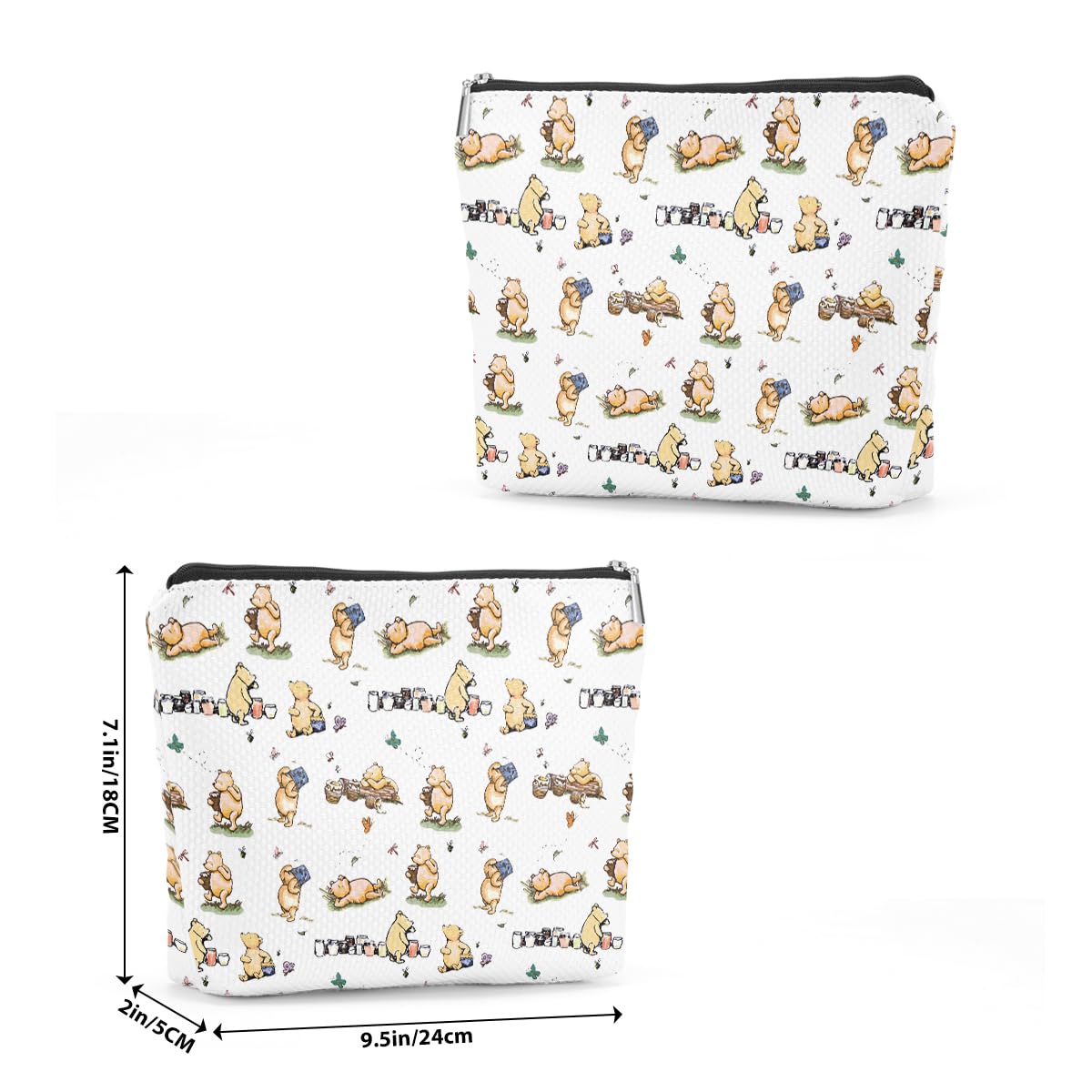 TBT Cartoon Bear canvas close-up emphasizes high-quality fabric and print.