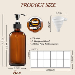 TBWIND 12-pack amber glass bottles with pumps highlights bundle durability.