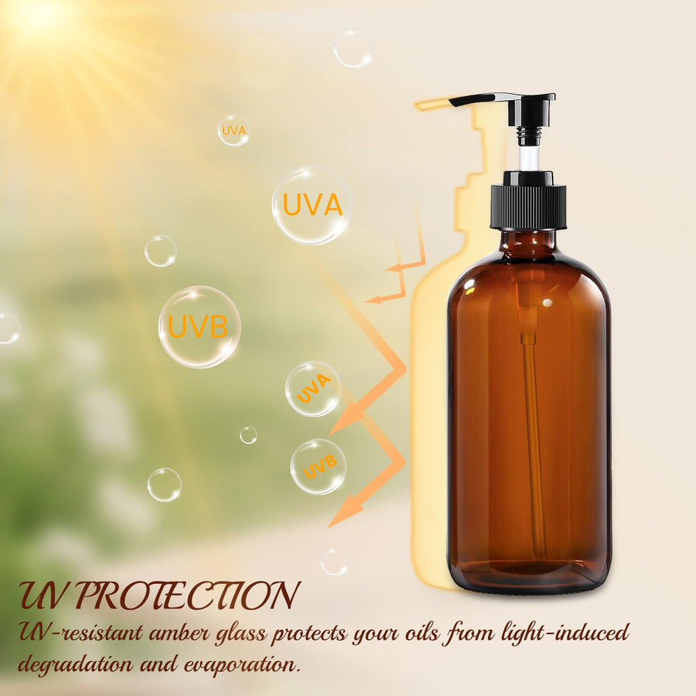 TBWIND bathroom and kitchen setup using amber bottles to reduce plastic use.