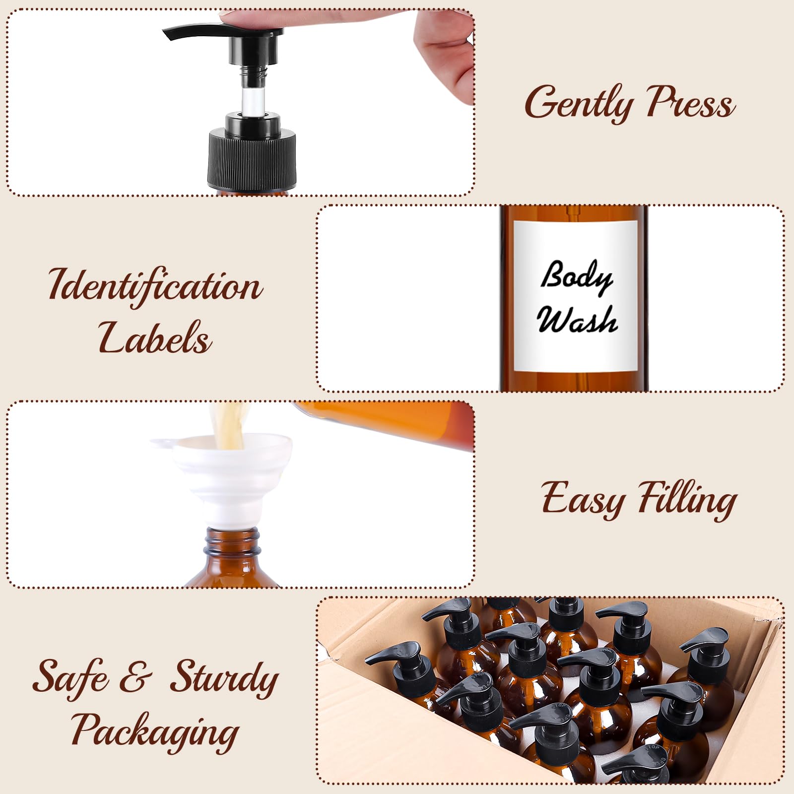 TBWIND foldable funnels included for mess-free filling.
