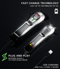 TCMKY hair clipper LED light shows precise trimming in dim environments