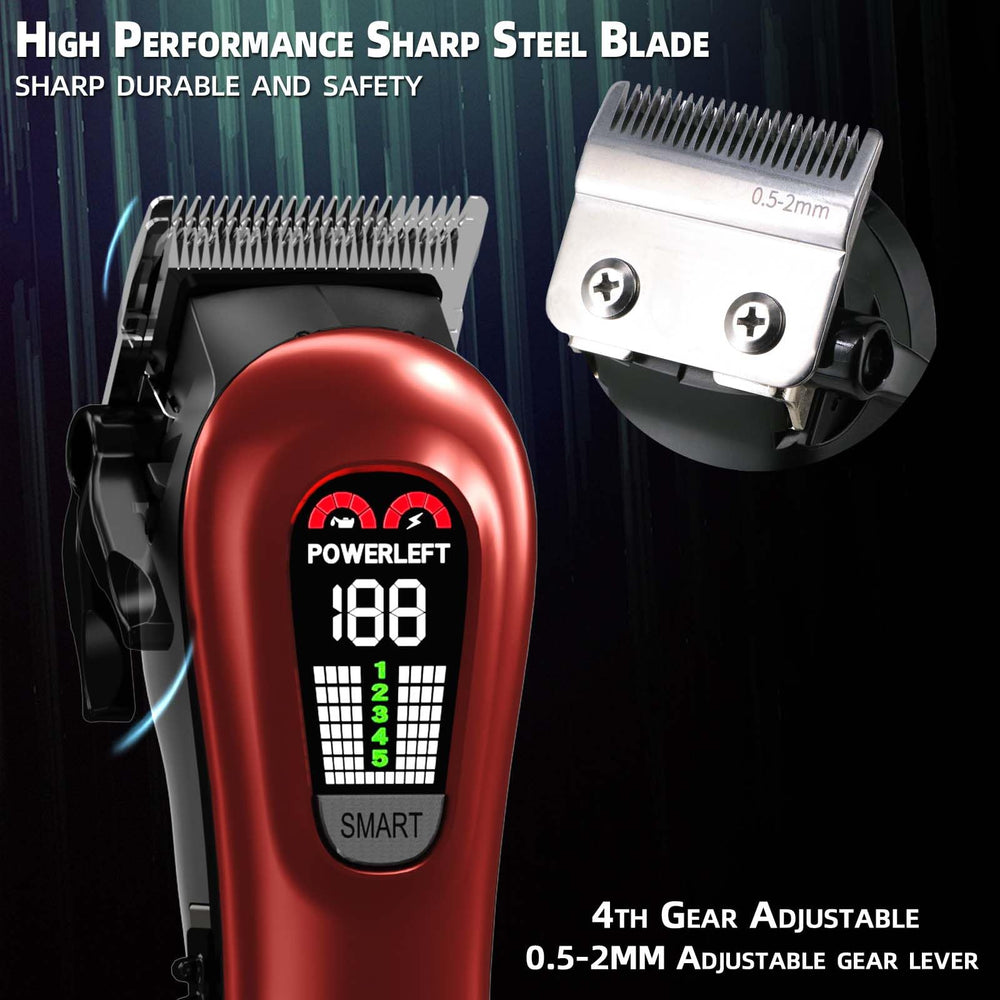 TCMKY hair clippers auxiliary light aids precise trimming in low-light conditions.