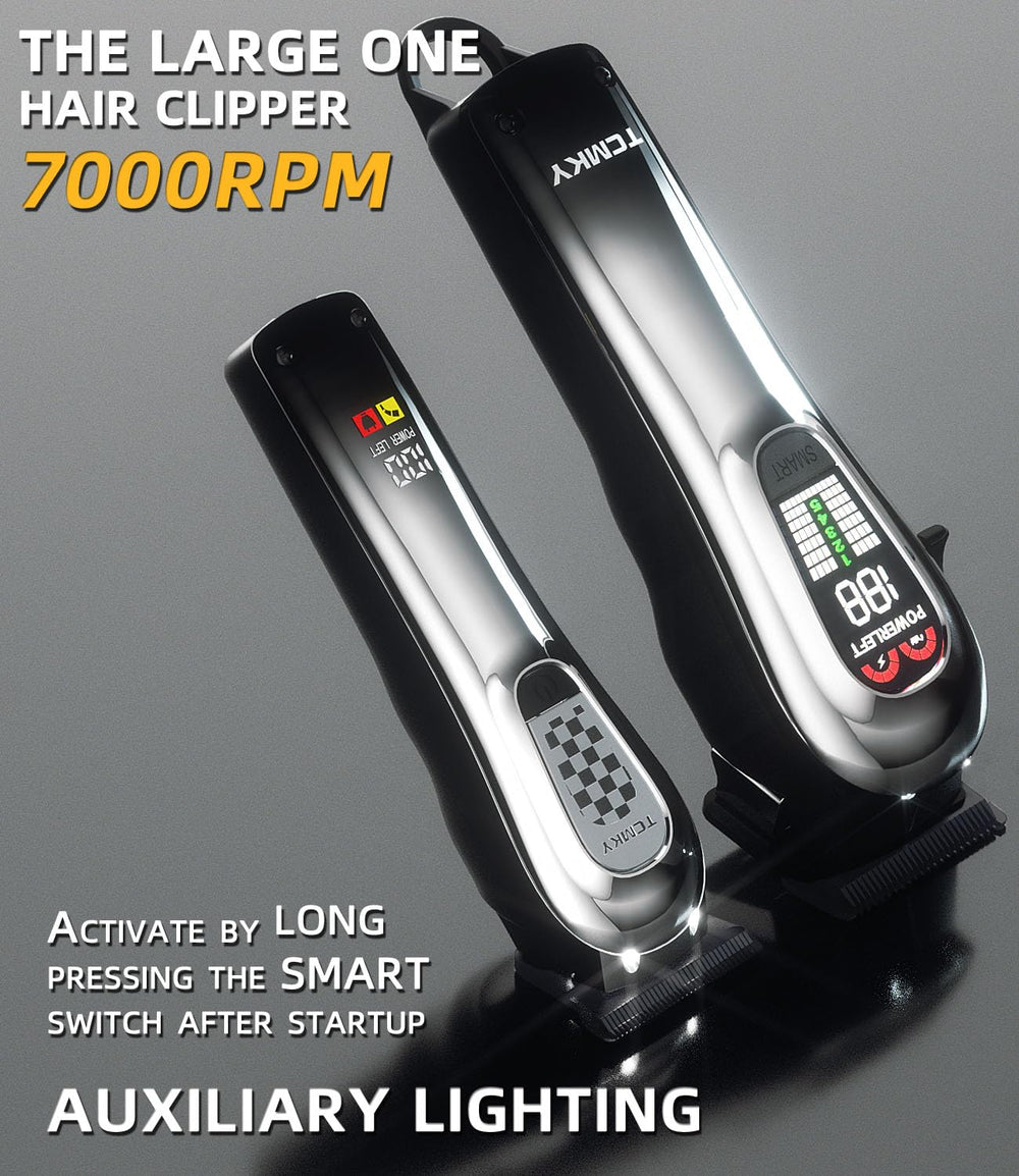 TCMKY hair trimmer LED light demonstrates accurate edge work