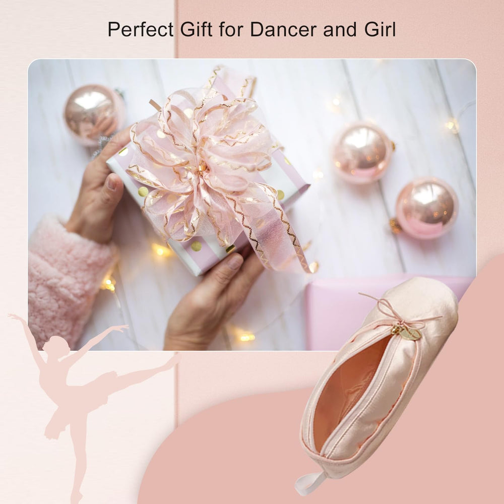 TCULIHWY ballet-shaped cosmetic bag showcases unique design ideal for dance themed gifts.