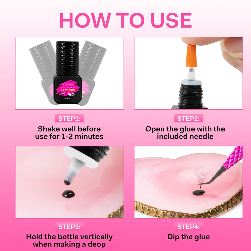 TDANCE eyelash-extension-glue latex-free safety-focused shot