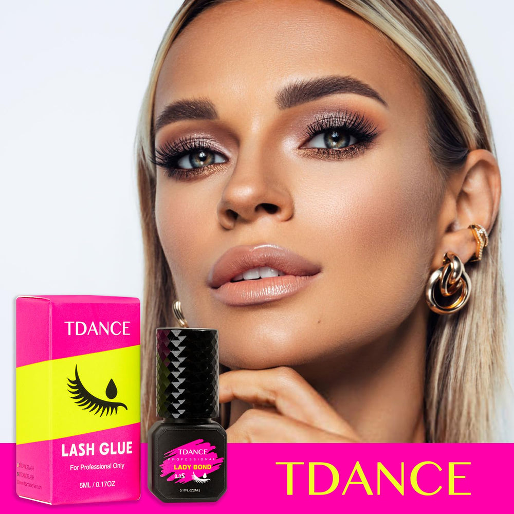 TDANCE eyelash-extension-glue natural-finish no-shine close-up