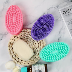 TDHDIKE lufa de silicona, doble cara para exfoliar y masajear.