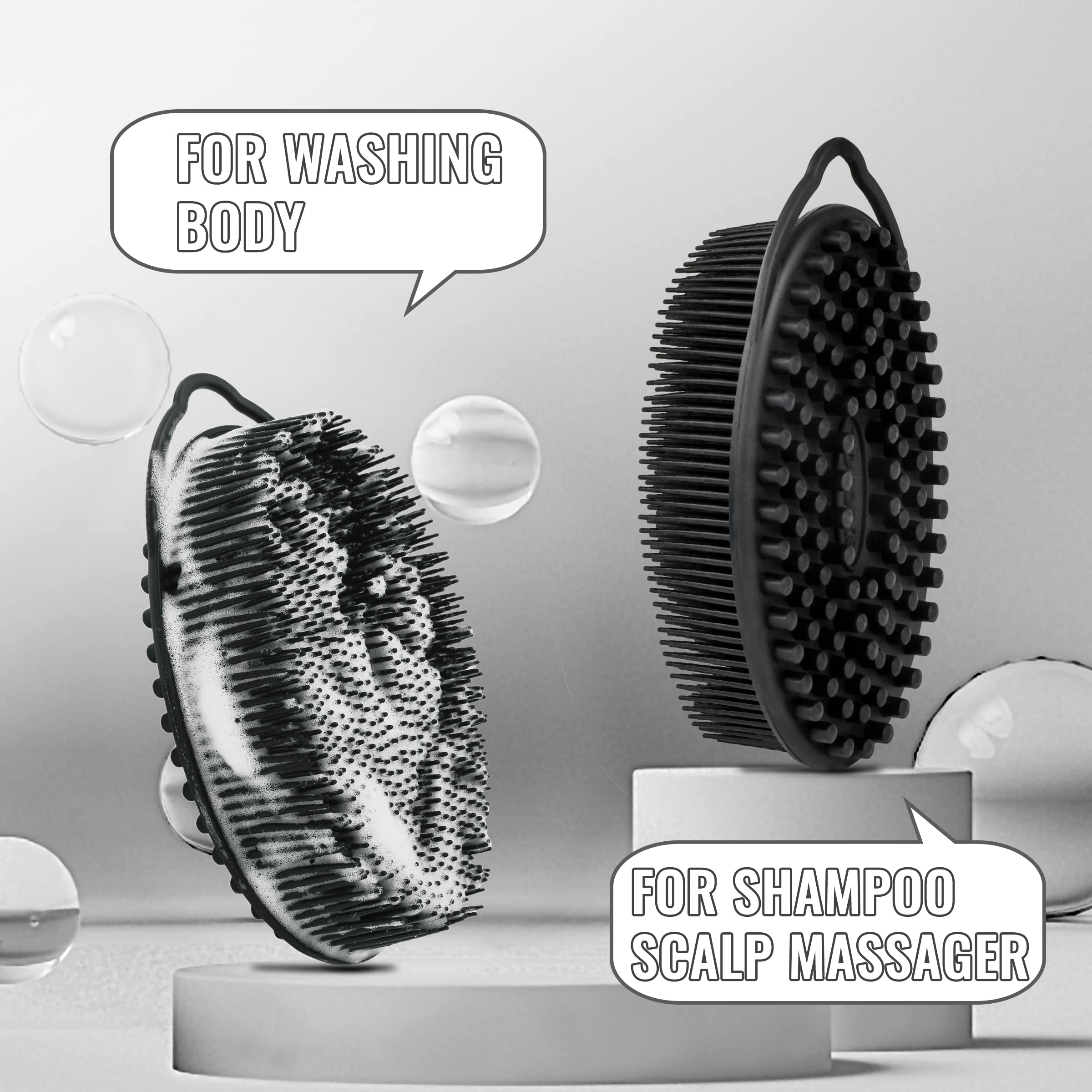 TDHDIKE silicone body scrubber soft side close-up shows skin friendly texture
