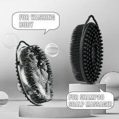 TDHDIKE silicone body scrubber soft side close-up shows skin friendly texture