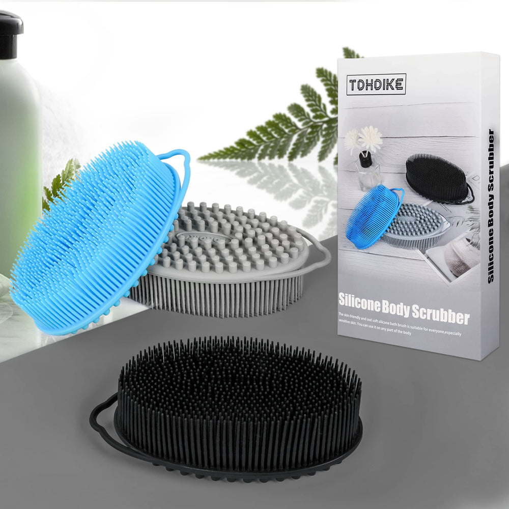 TDHDIKE silicone body scrubber in shower application for cleansing