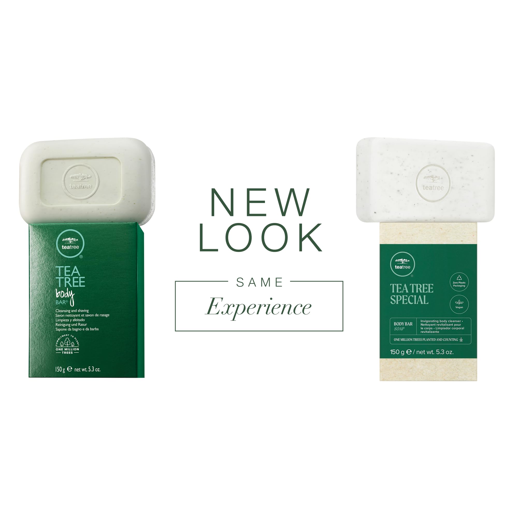 Tea Tree Body Bar Soap shown for shaving prep and smooth glide.