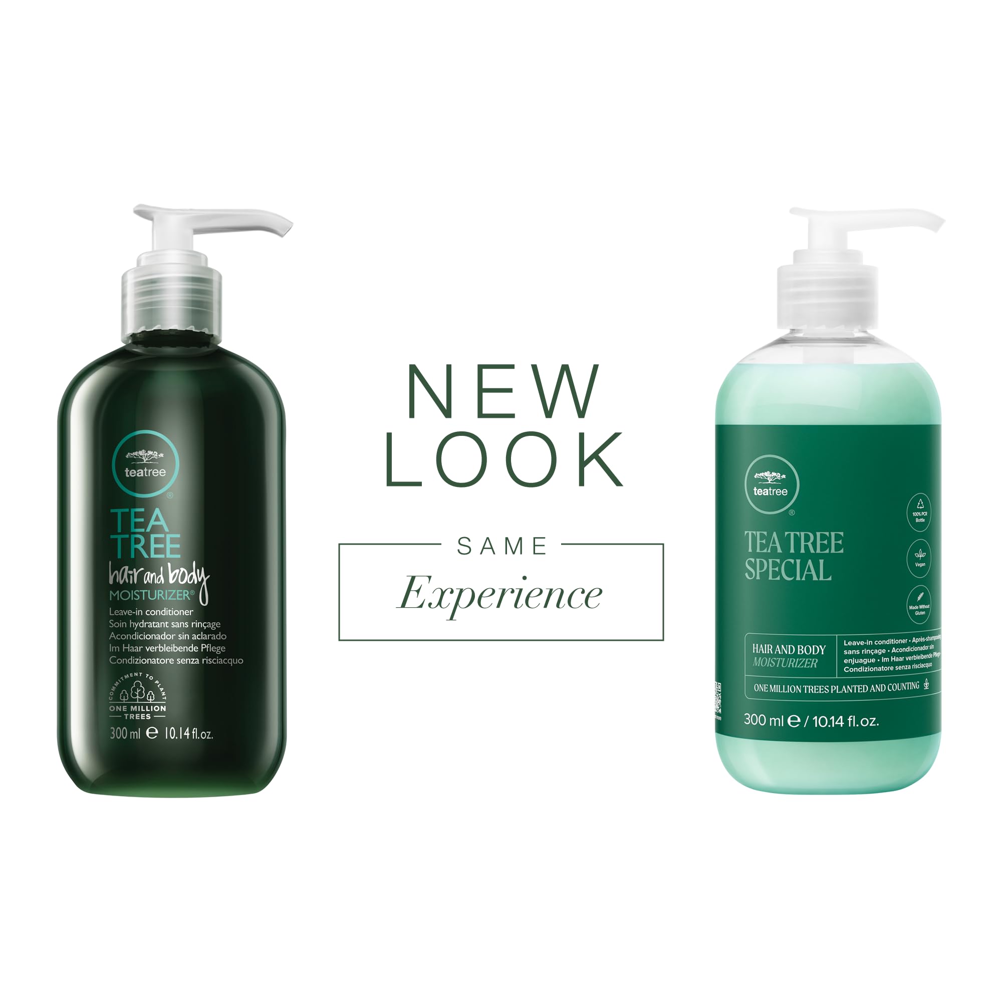 Tea Tree Hair and Body Moisturizer being applied to hair for leave-in conditioning.