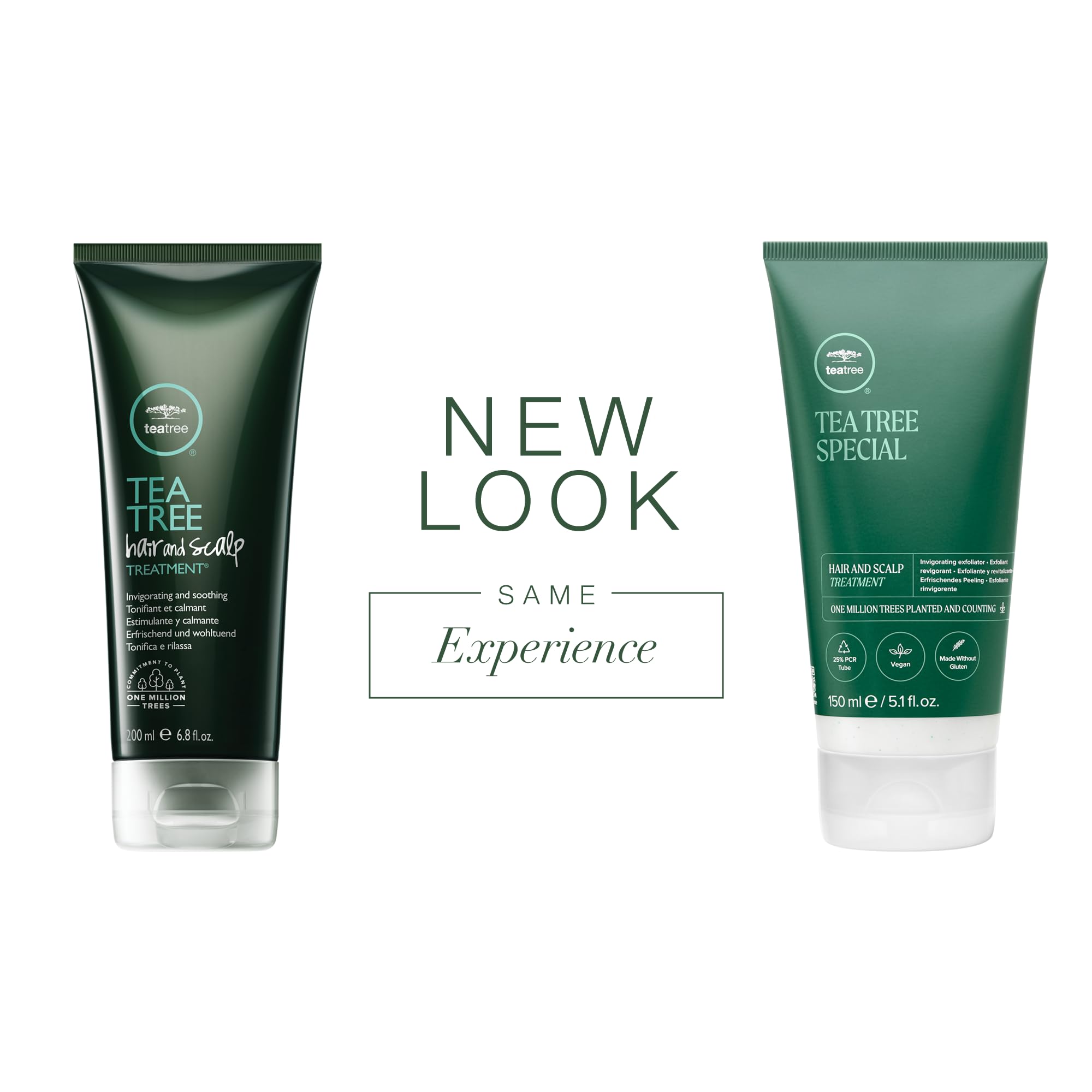 Tea Tree Hair Mask label on packaging emphasizing hydration and care.